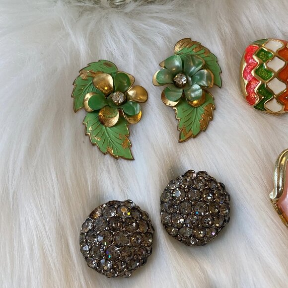 COLLECTION OF CLIP/SCREWBACK EARRINGS (TARA, CORO, 925 STERLING) - Picture 7 of 16